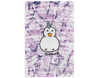 Microfiber Tea Towel (Uniduck: Swirl Pink)