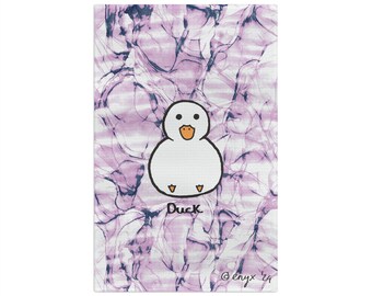 Microfiber Tea Towel (Duck: Swirl Pink)