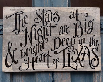 Deep In the Heart of Texas Sign - map - fathers day - Texas - Big Bend - geology