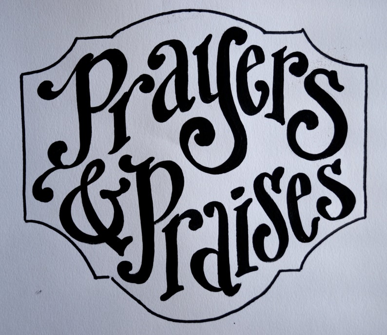 DIY Prayers & Praises Vinyl lettering Scripture Memory Bible Verse Chalkboard prayer request scripture card image 1