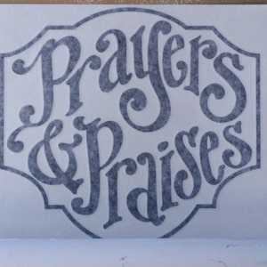 DIY Prayers & Praises Vinyl lettering Scripture Memory Bible Verse Chalkboard prayer request scripture card image 3