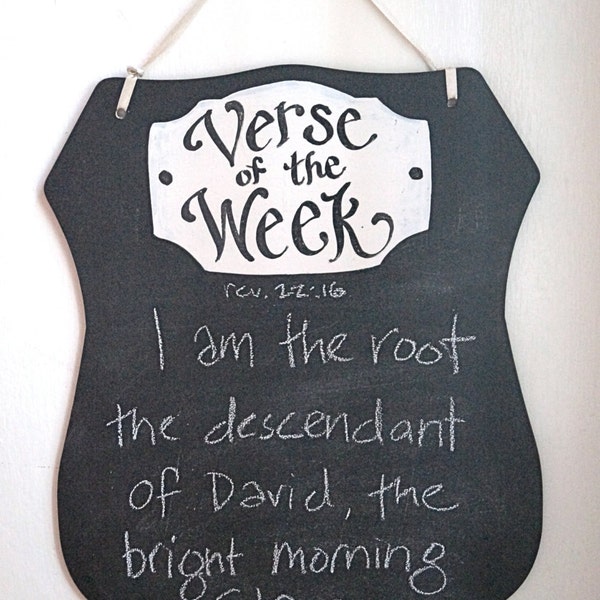 Shield of Faith Verse of the Week Chalkboard - READY TO  SHIP - In Time For Christmas-  Order By December 19th