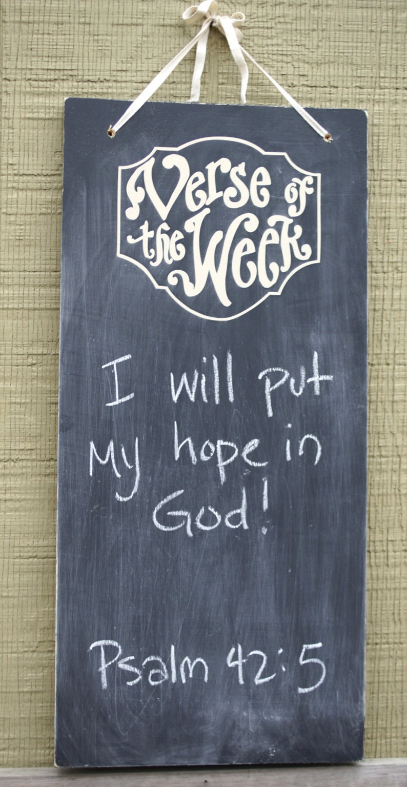 DIY Verse of the Week Vinyl lettering Scripture Memory Bible Verse Chalkboard image 5