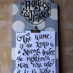 DIY Prayers & Praises Vinyl lettering Scripture Memory Bible Verse Chalkboard prayer request scripture card image 4