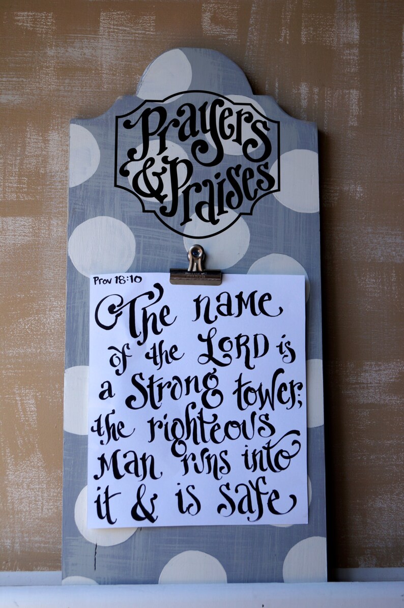 DIY Prayers & Praises Vinyl lettering Scripture Memory Bible Verse Chalkboard prayer request scripture card image 4
