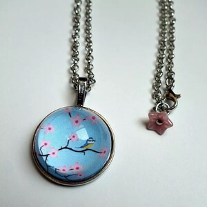 Collana corta rotonda Sakura in argento immagine 2