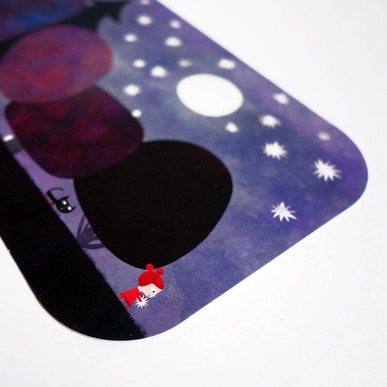 Arboretum enchanted night panoramic map cards offer original art