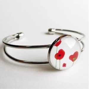 Cuff bracelet Poppies
