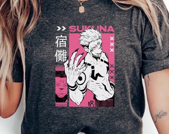 Sukuna Shirt, Jujutsu Kaisen Shirt, Anime Lover Shirt, Anime Shirt, Anime Merch, Japanese Shirt, Anime Gifts, JJK Shirt, Gift for her, Gifts