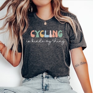 Cycling Is Kinda My Thing, Cool Cycling T-Shirt, Life Behind Bars Bicycle Tee, Retro Biking Shirts, Mens Bicycle Shirt Gift for Biker, Bike