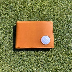 Cartera para pelota de golf / Pelota de golf REAL / Cuero de alta calidad