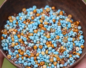 thumbnail image 2 of 18x7mm Czech Glass Capri Blue Picasso Notched Spindle Marquise Beads – Fire Polished 2 of 6
