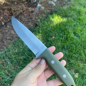 Venture knives Camp model Stonewash blade Olive Drab G10 AEB-L
