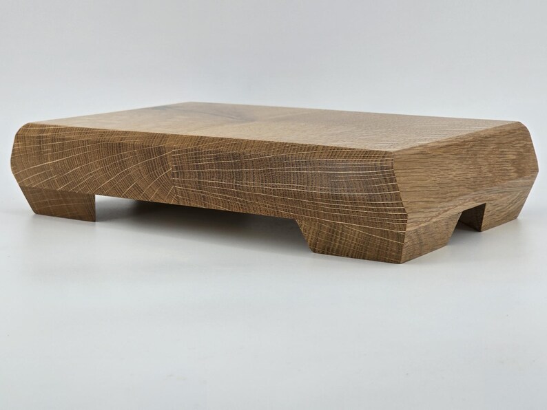 White Oak Riser for Display – Triple-beveled Pedestal Stand - Handmade ...