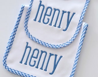 Bib & Burp Cloth Name "henry"