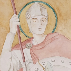Saint George Watercolor Painting