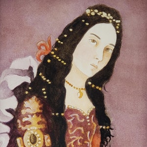 Saint Casilda Watercolor Painting
