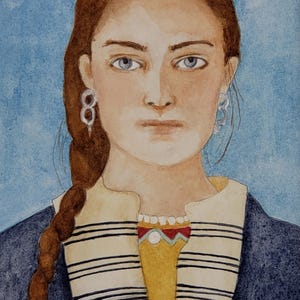 Saint Elizabeth of Hungary Watercolor Painting