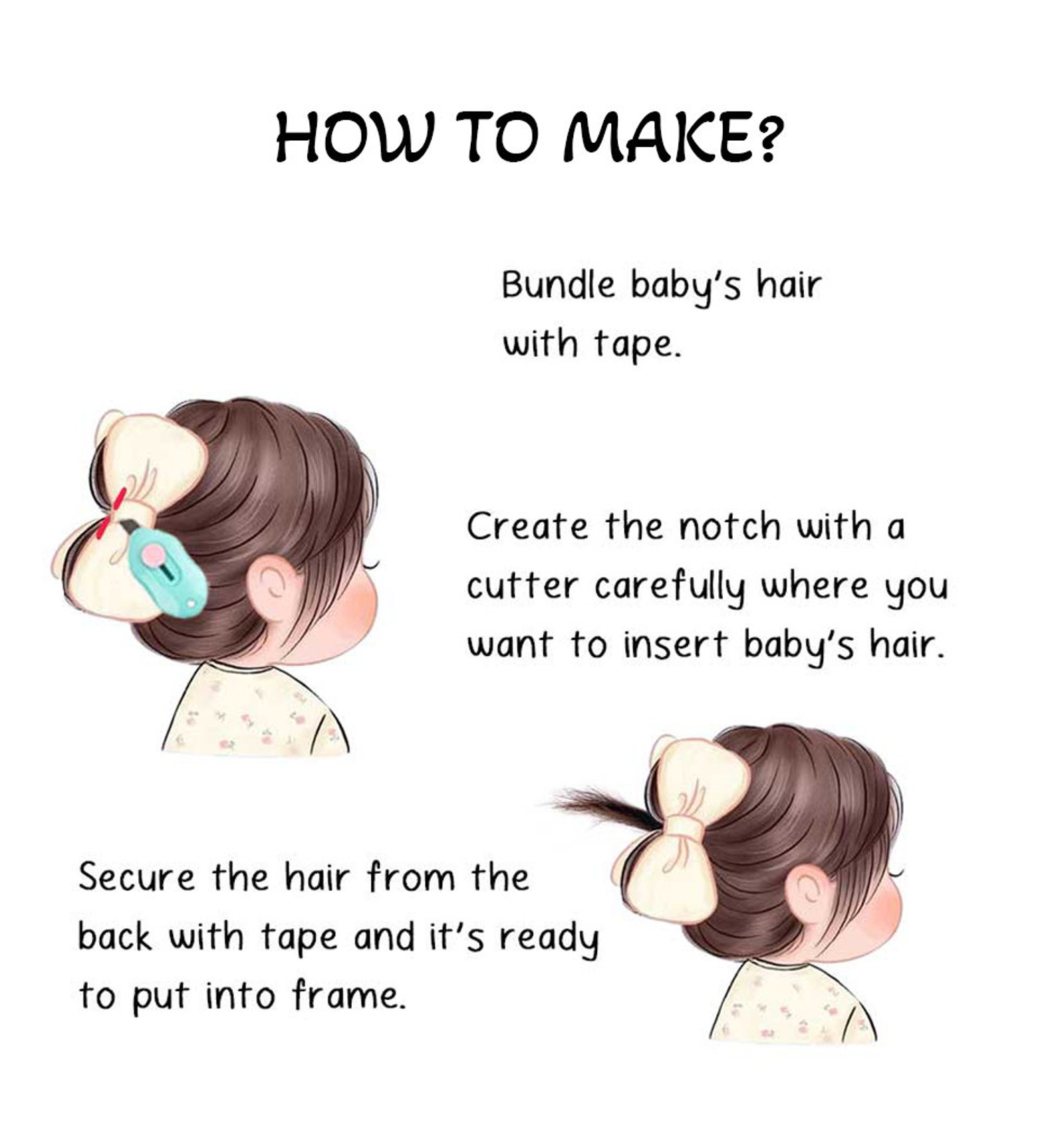 Customised Baby Keepsake | Baby's First Haircut | Baby Gift | Baby Room ...