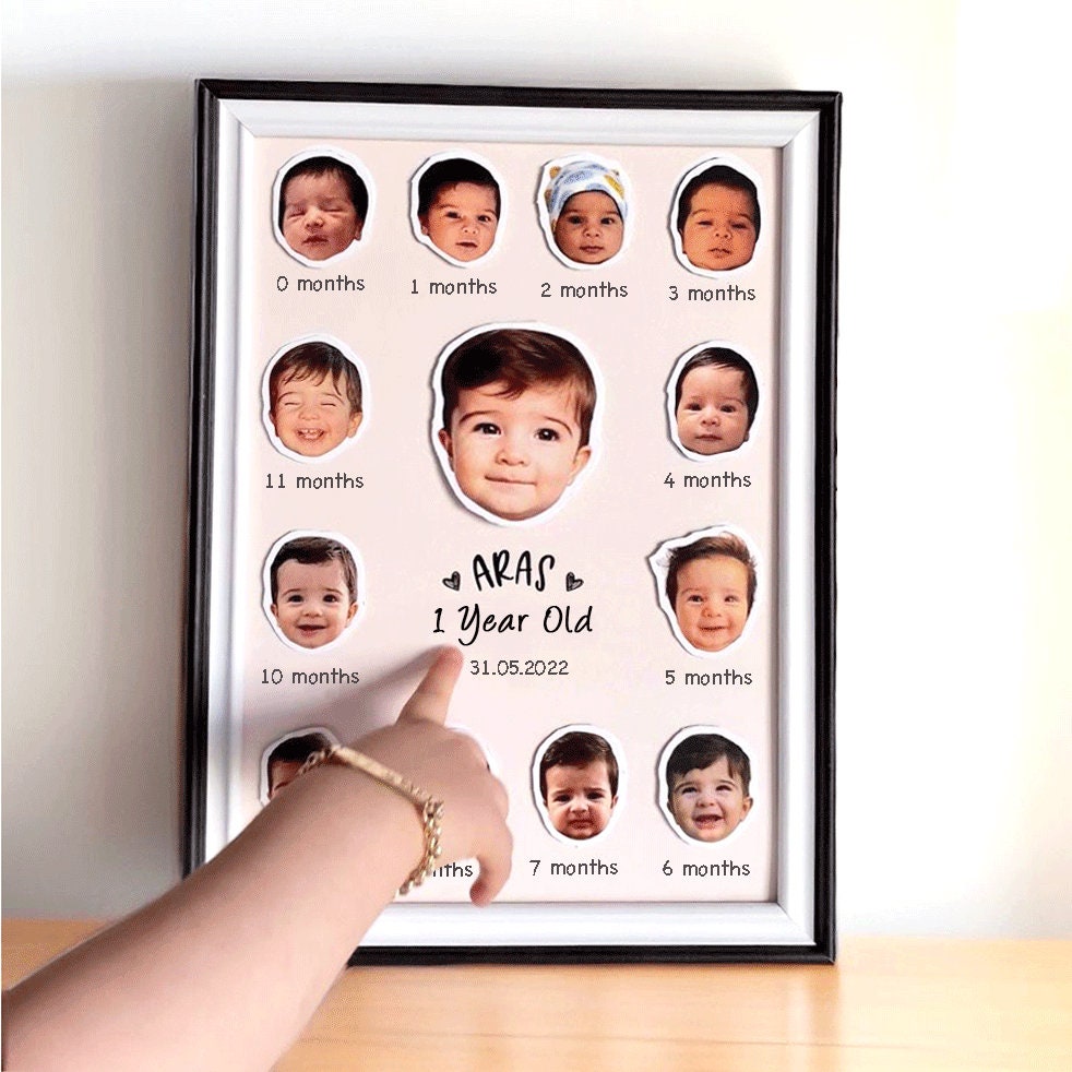 12 Month Picture Frame For Baby First Year Garneck Baby's First