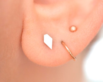 Stud earrings, geometric earrings, dainty earrings, triangle earrings, gift for her