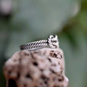 Sailer knot ring mountain rock climbing ring in sterling silver for women or men image 4