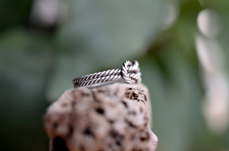 Sailer knot ring mountain rock climbing ring in sterling silver for women or men image 4