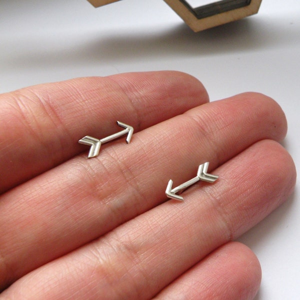 Stud earrings, silver stud earrings, arrow earrings, arrow jewelry, gift for her, dainty earrings, Valentines Day gift