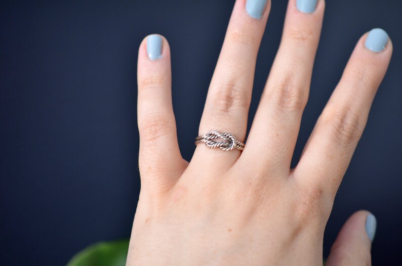 Sailer knot ring mountain rock climbing ring in sterling silver for women or men image 3