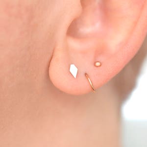 Stud earrings, geometric earrings, dainty earrings, triangle earrings, gift for her image 2