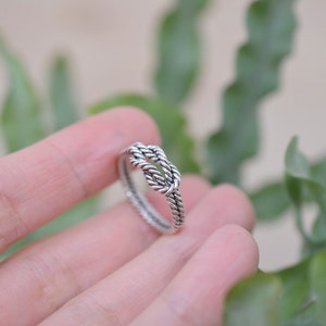 Sailer knot ring mountain rock climbing ring in sterling silver for women or men image 5
