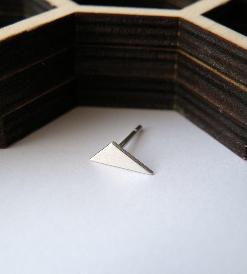 Stud earrings dainty earrings gift for her triangle earrings geometric earrings minimalist earrings