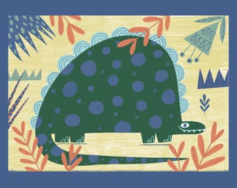 Stegosaurus Dino Print