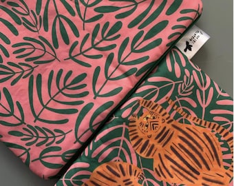 Ipad, Laptop Case with Two Tigers and Jungle Print