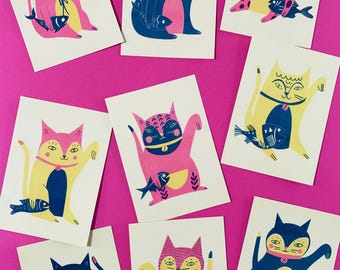 Lucky Cat Postcards