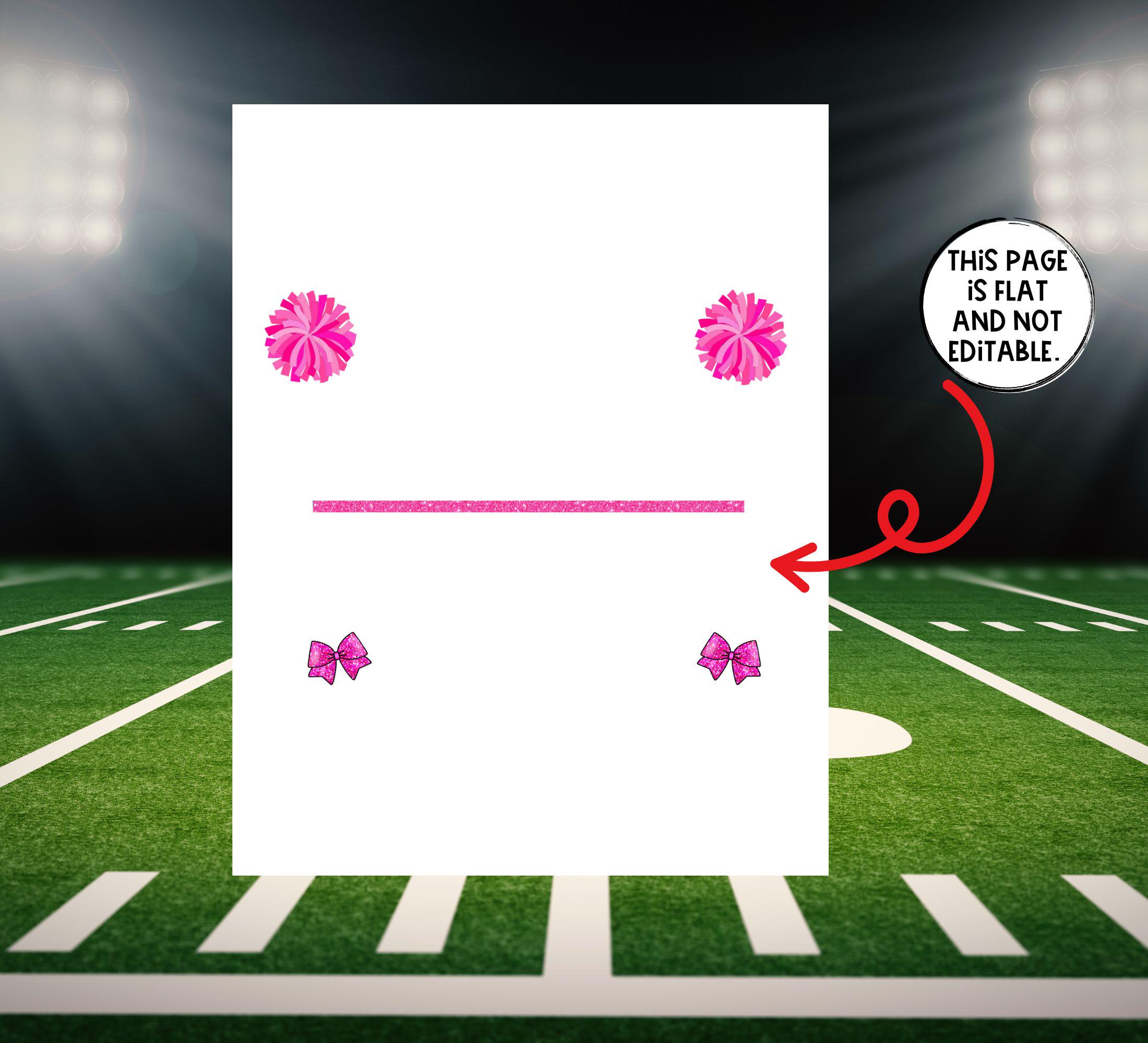 PINK Cheerleading Raffle Fundraiser Template | Cheer Coach | Cheer ...
