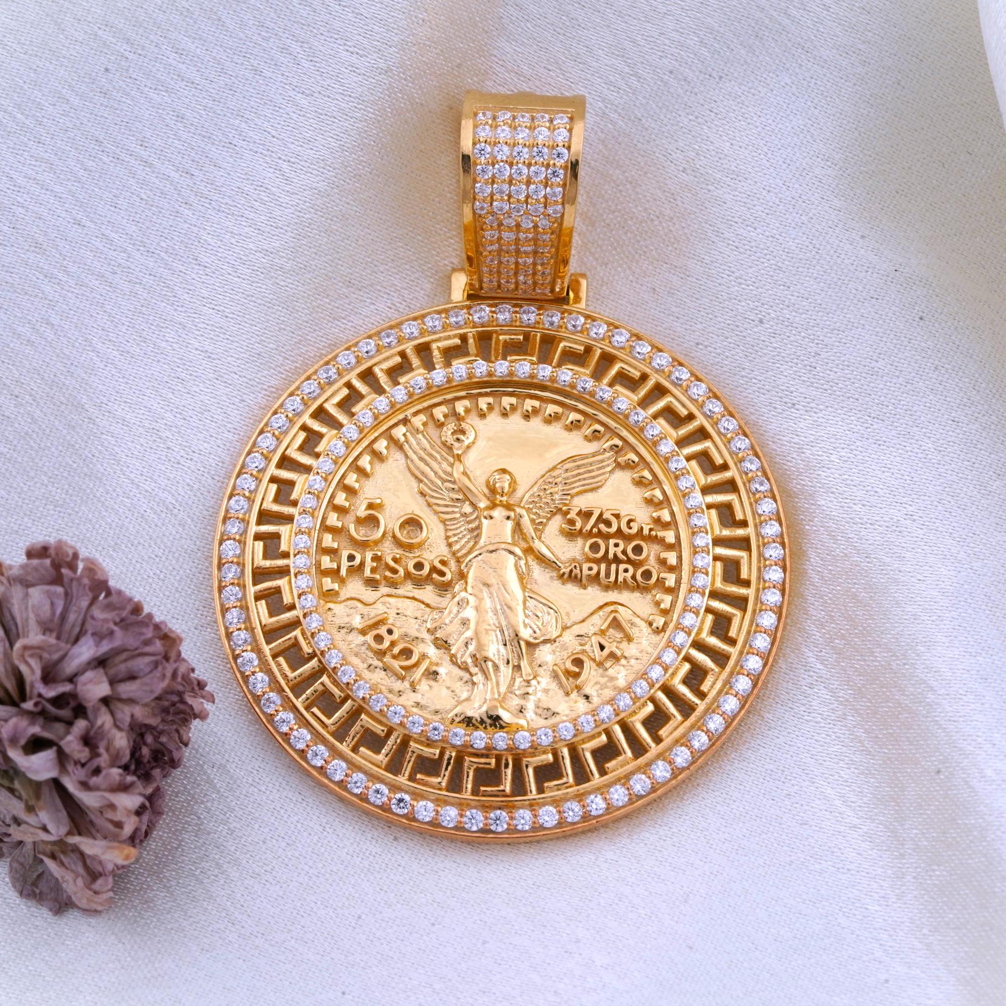 50 pesos gold coin 1821 1921 - Etsy 日本