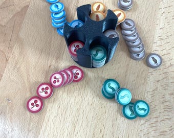 Wingspan Food Token Holder | 3D Printed Organizer with Textured Base & Top | Board Game Accessory