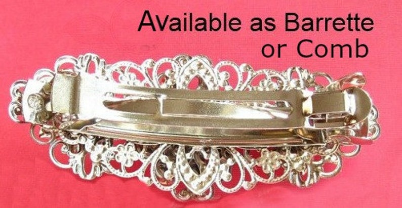 vintage style Silver hair clip Decorative Comb Wedding hair Comb Bridal hair clip Wedding Hair accessory crystal comb Bridal Barrette