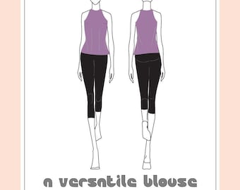A Versatile Blouse - Sleeveless Cut-in Tank Blouse with Back Zipper