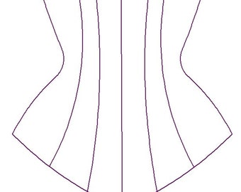 Paper Sewing Pattern for Custom Underbust Corset