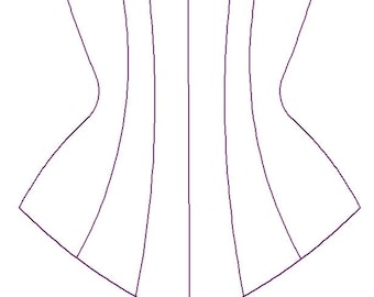 Paper Sewing Pattern for Custom Underbust Corset