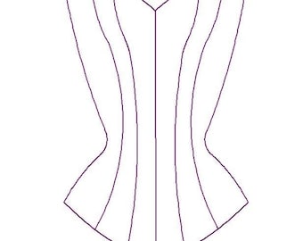 Paper Sewing Pattern for Custom Overbust Corset