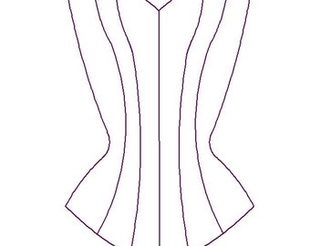 PDF Sewing Pattern for Custom Overbust Corset