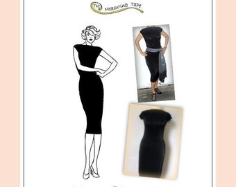 Paper Sewing Pattern for Women - Marilyn's LBD Sheath dress in knit or jersey  (Dress, Christmas)