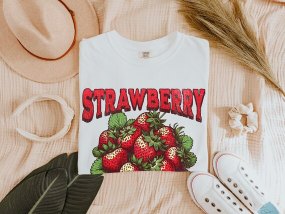 Strawberry Fields Forever Tshirt, Vintage Strawberry Shirt