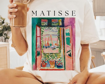 Henri Matisse Shirt, Matisse Open Window Shirt, Unisex Soft Cotton, Famous Painting Graphic Tee, Gift for Artist, Art T-shirt, Aesthetic Tee