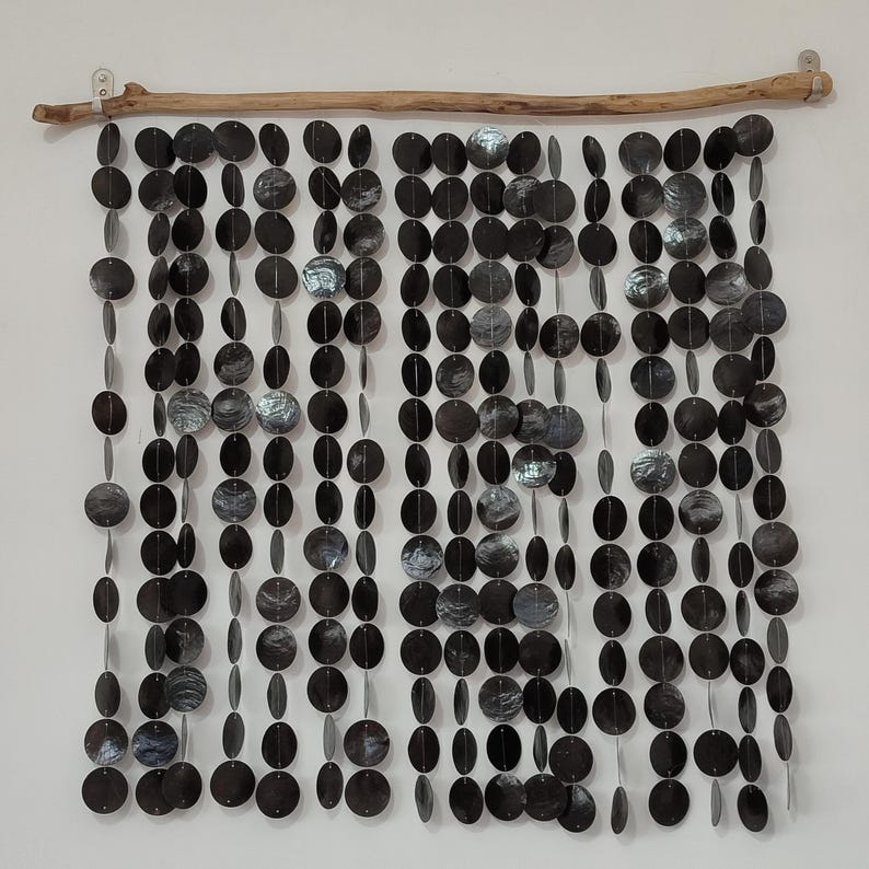 Natural Capiz Shell Curtain: Coastal Wall Art Decor - Etsy