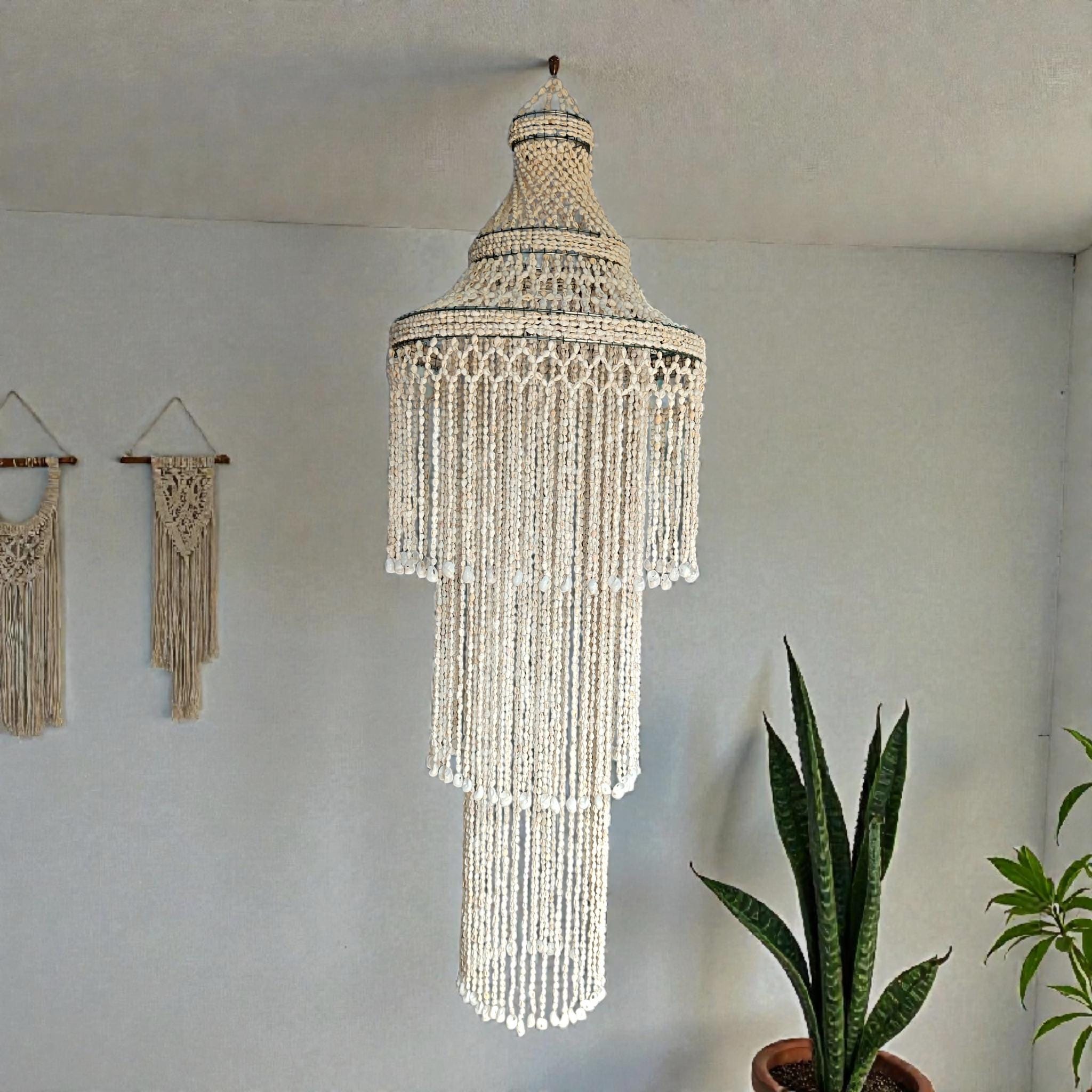 Natural Seashell Chandelier, Seashells Decoration, Shell Wind Chimes - Etsy