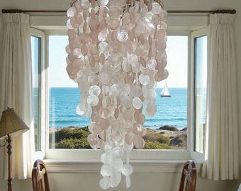 Pendente de iluminação Capiz Shell: abajur Boho Decor